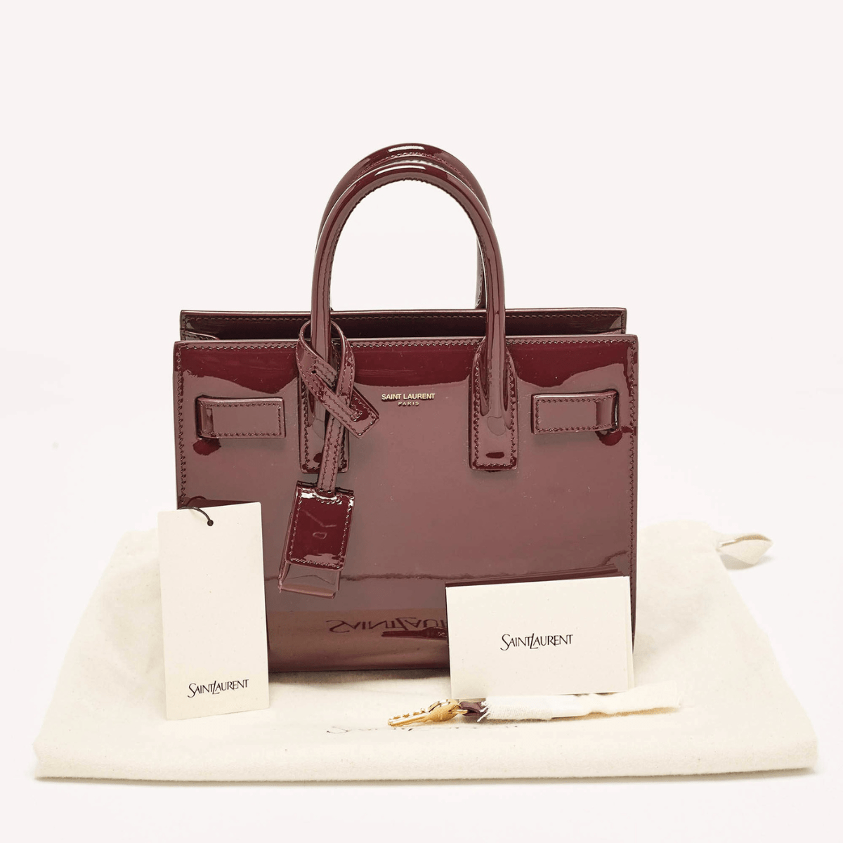 Yves Saint Laurent Sac de Jour Nano in Patent Leather