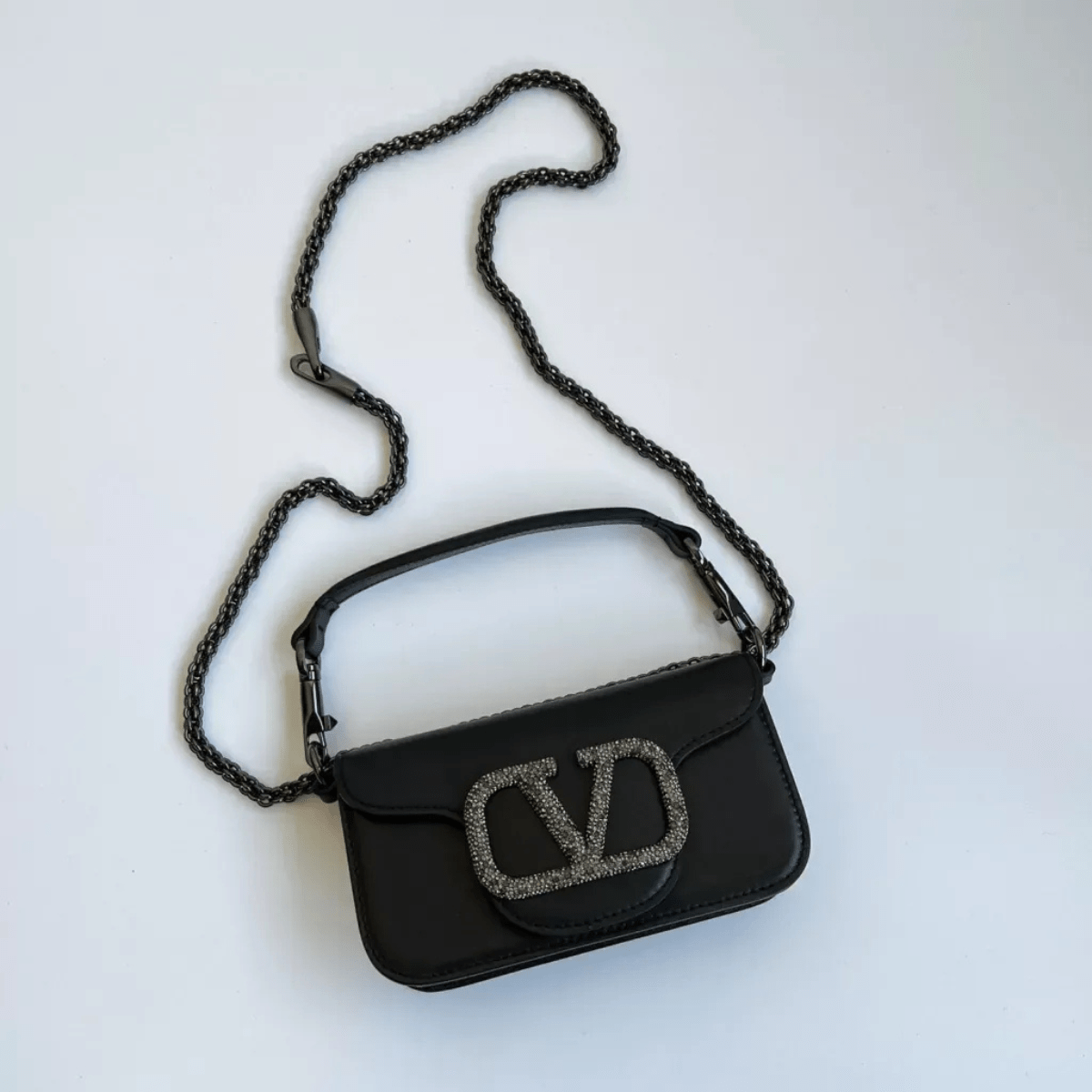 Valentino Garavani Locò Small Shoulder Bag with Jewel Logo