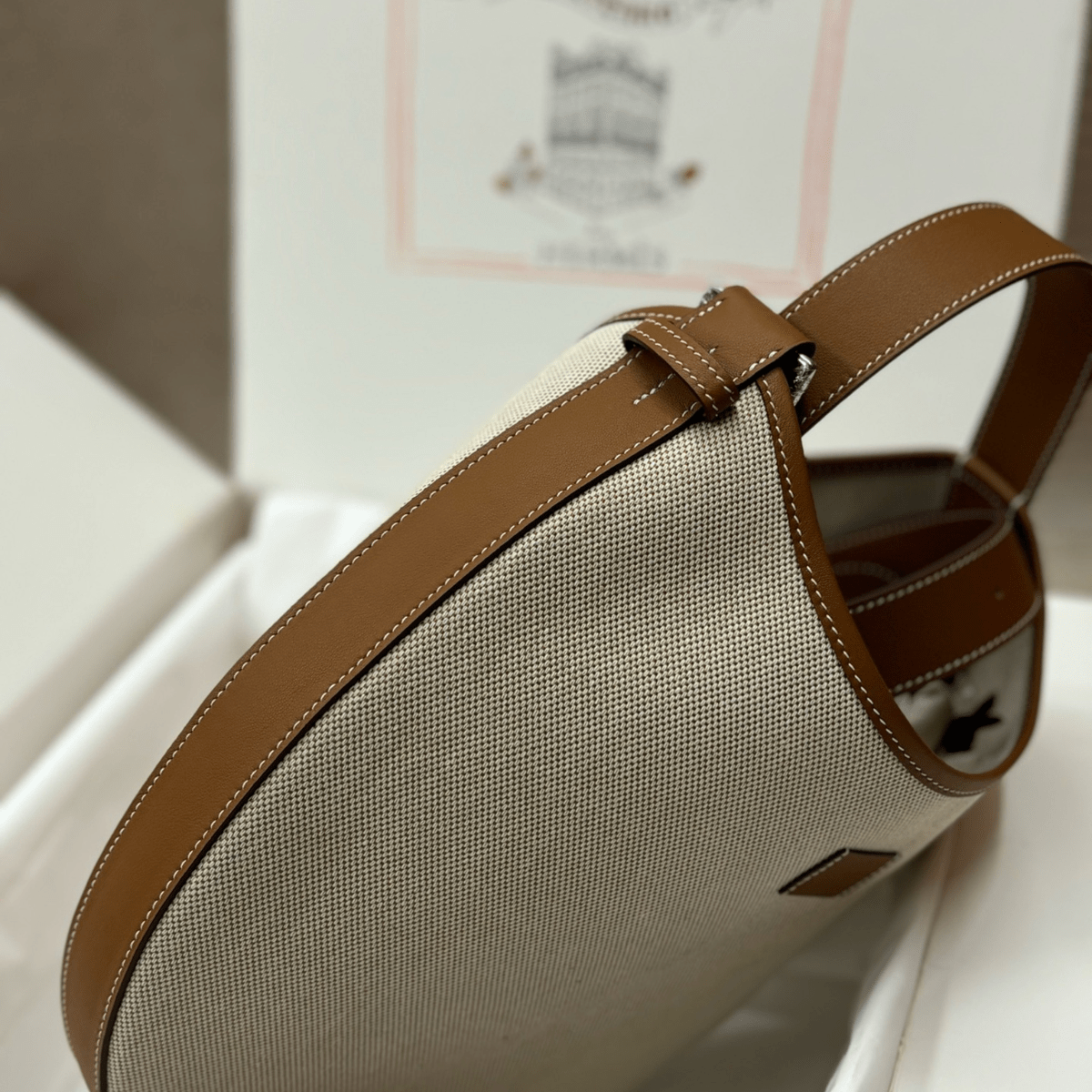 P’tit Arçon Bag in Canvas & Leather Hermès