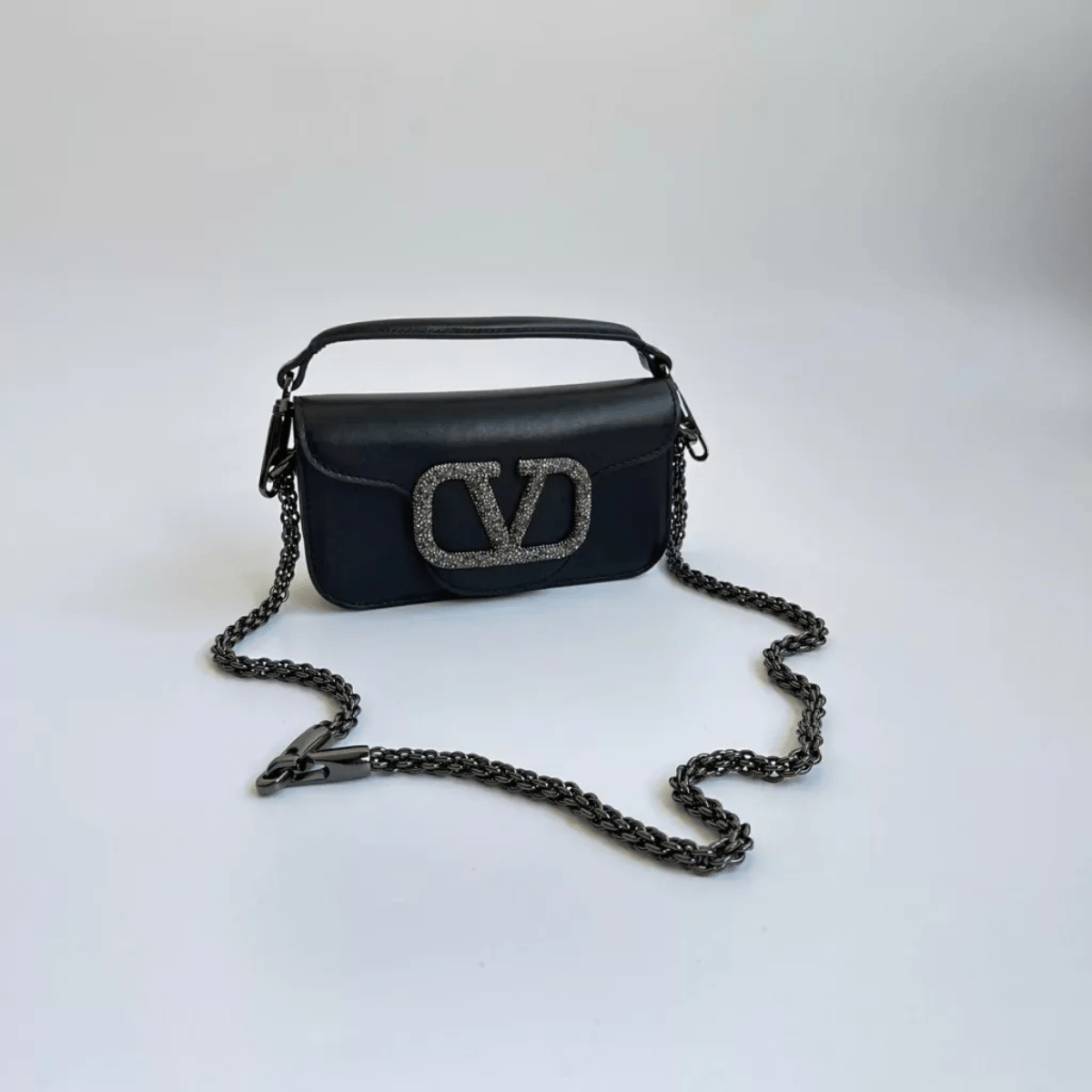 Valentino Garavani Locò Small Shoulder Bag with Jewel Logo