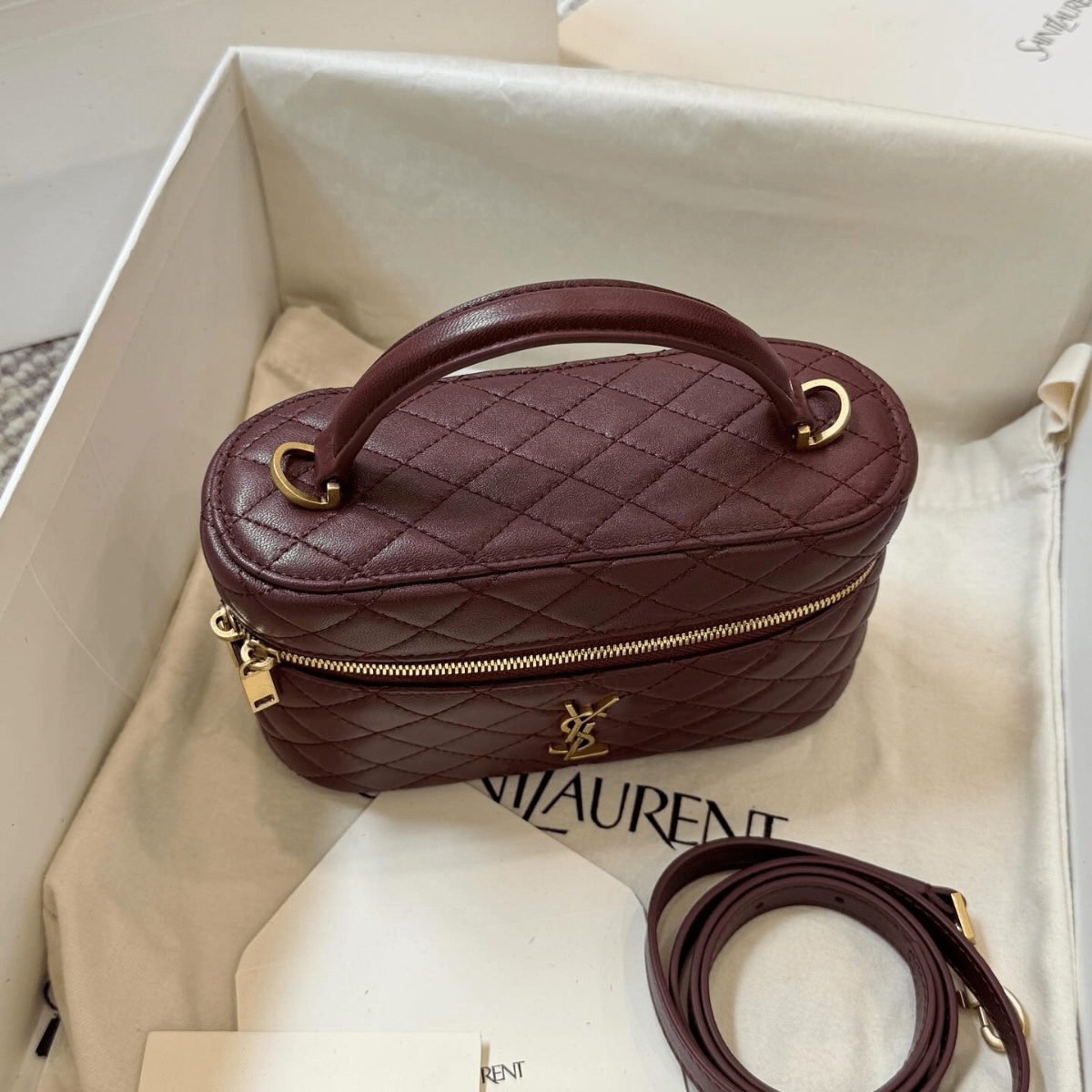 Yves Saint Laurent Gaby Vanity Case in Lambskin Leather