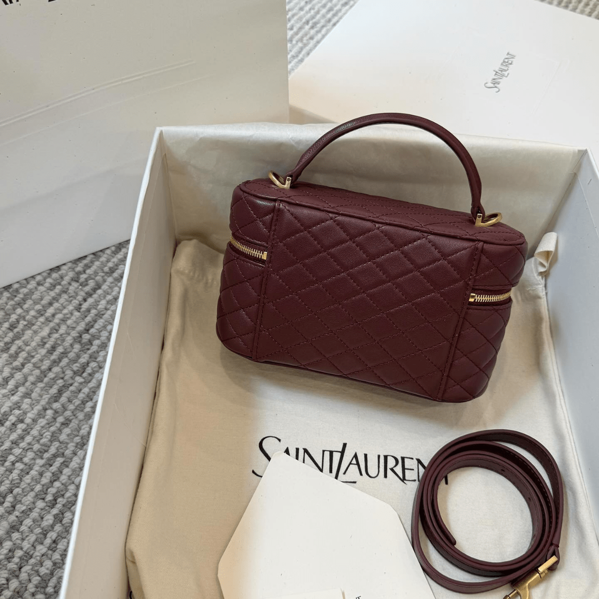 Yves Saint Laurent Gaby Vanity Case in Lambskin Leather