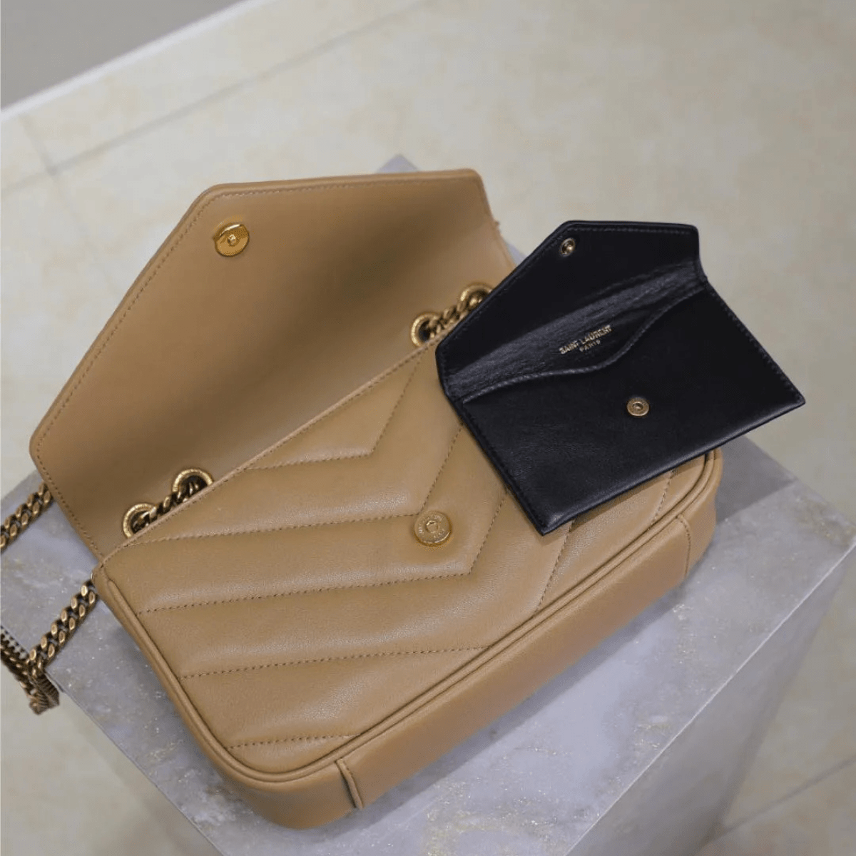 Saint Laurent Loulou Small Matelassé Lambskin Bag