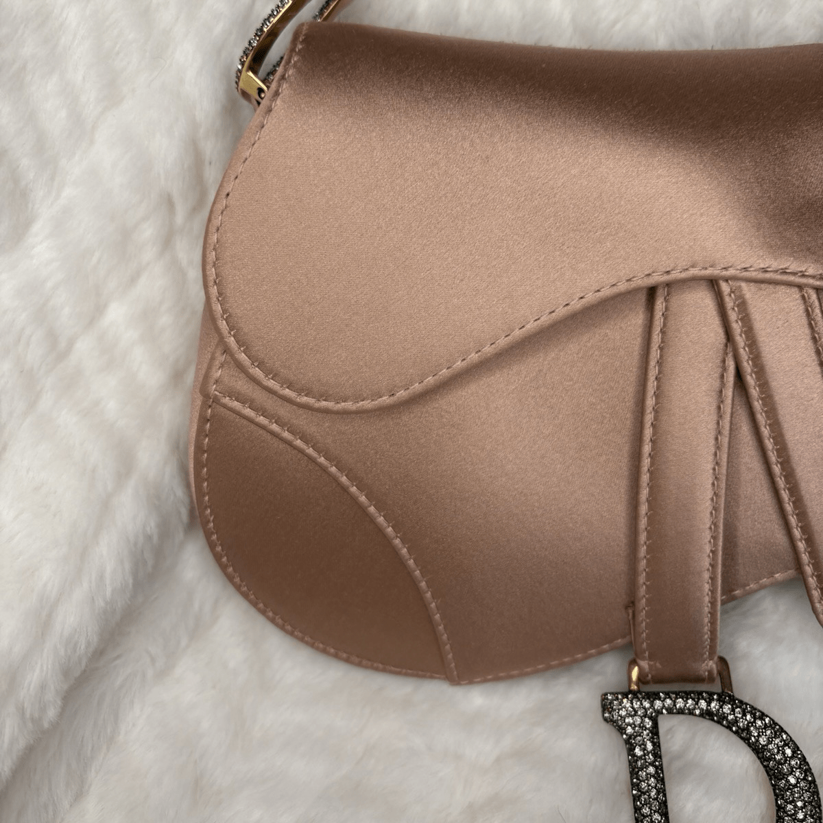 Dior Mini Saddle Blush Satin