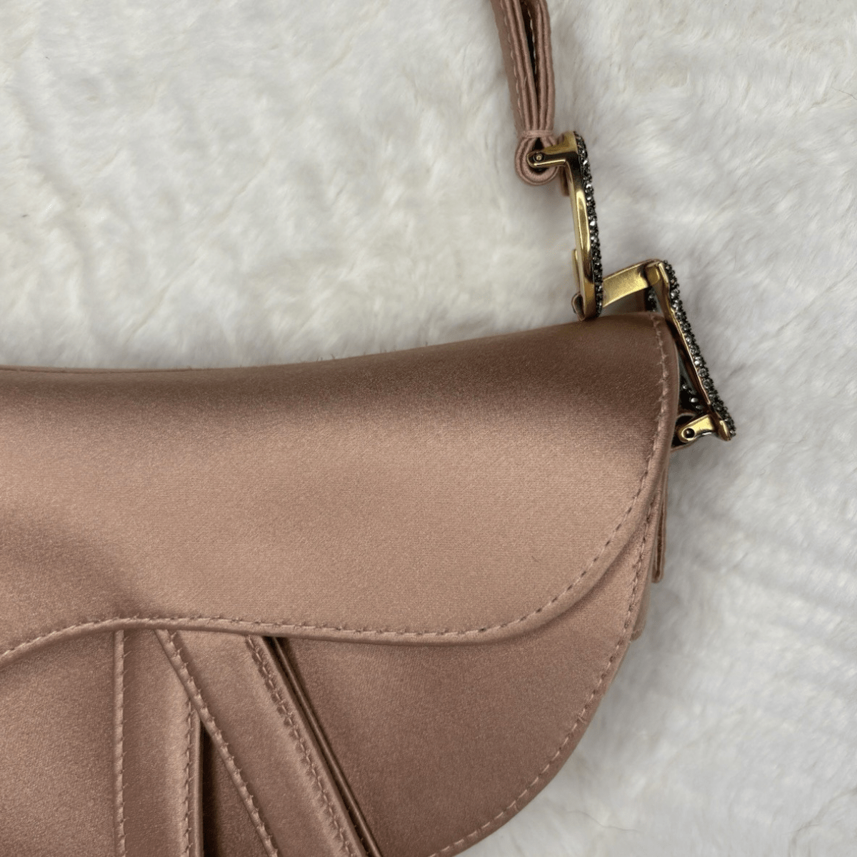 Dior Mini Saddle Blush Satin