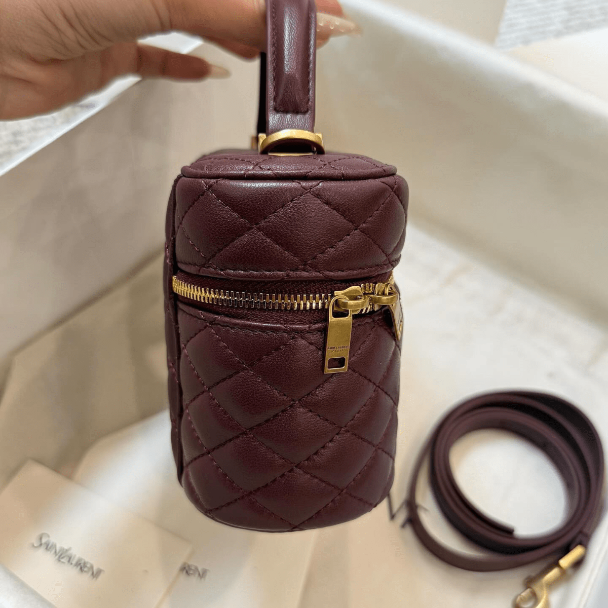 Yves Saint Laurent Gaby Vanity Case in Lambskin Leather
