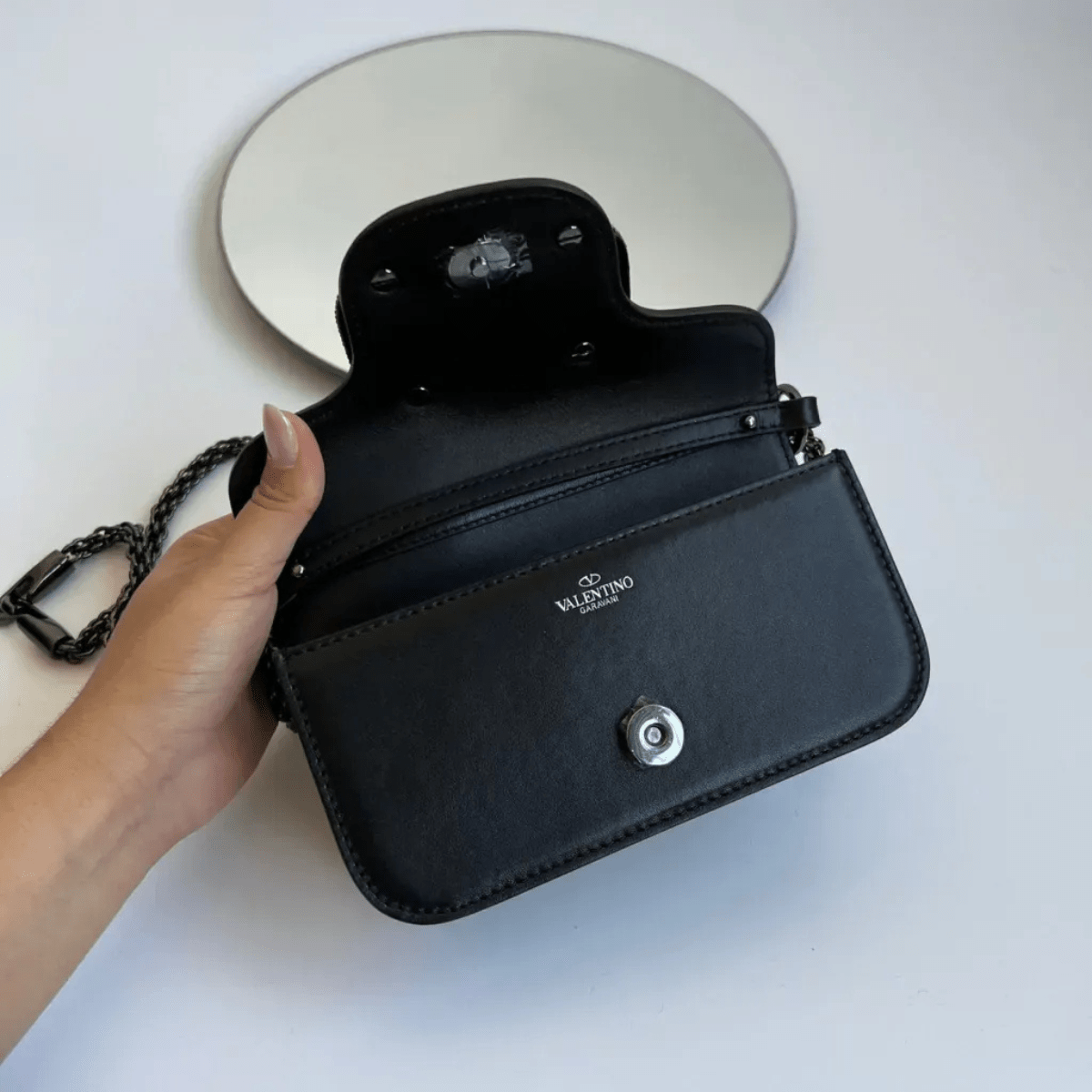 Valentino Garavani Locò Small Shoulder Bag with Jewel Logo