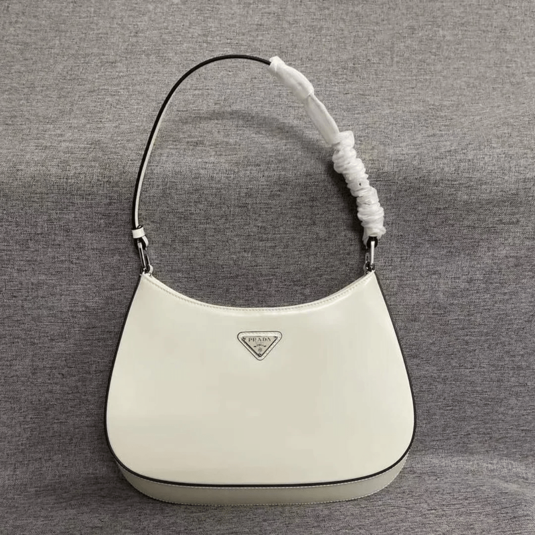 Prada Cleo Shoulder Bag in Brushed Leather