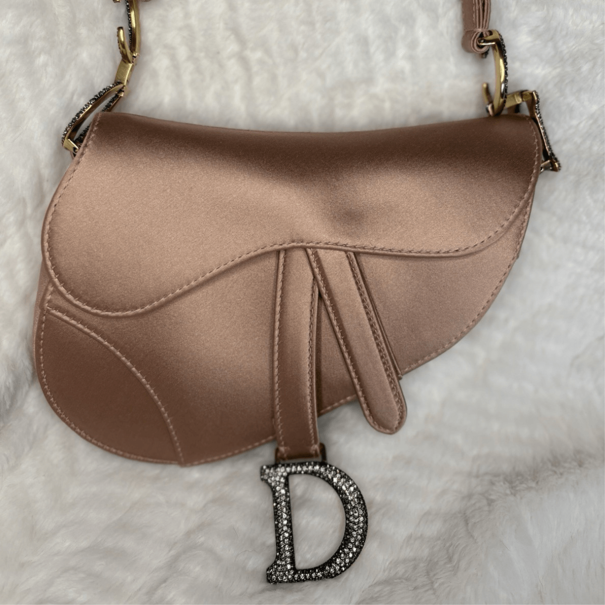 Dior Mini Saddle Blush Satin