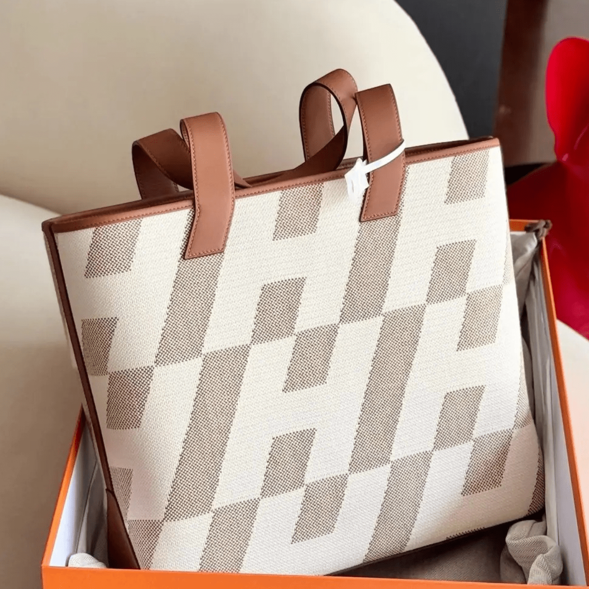 Cabas H en Biais 40 Bag by Hermès