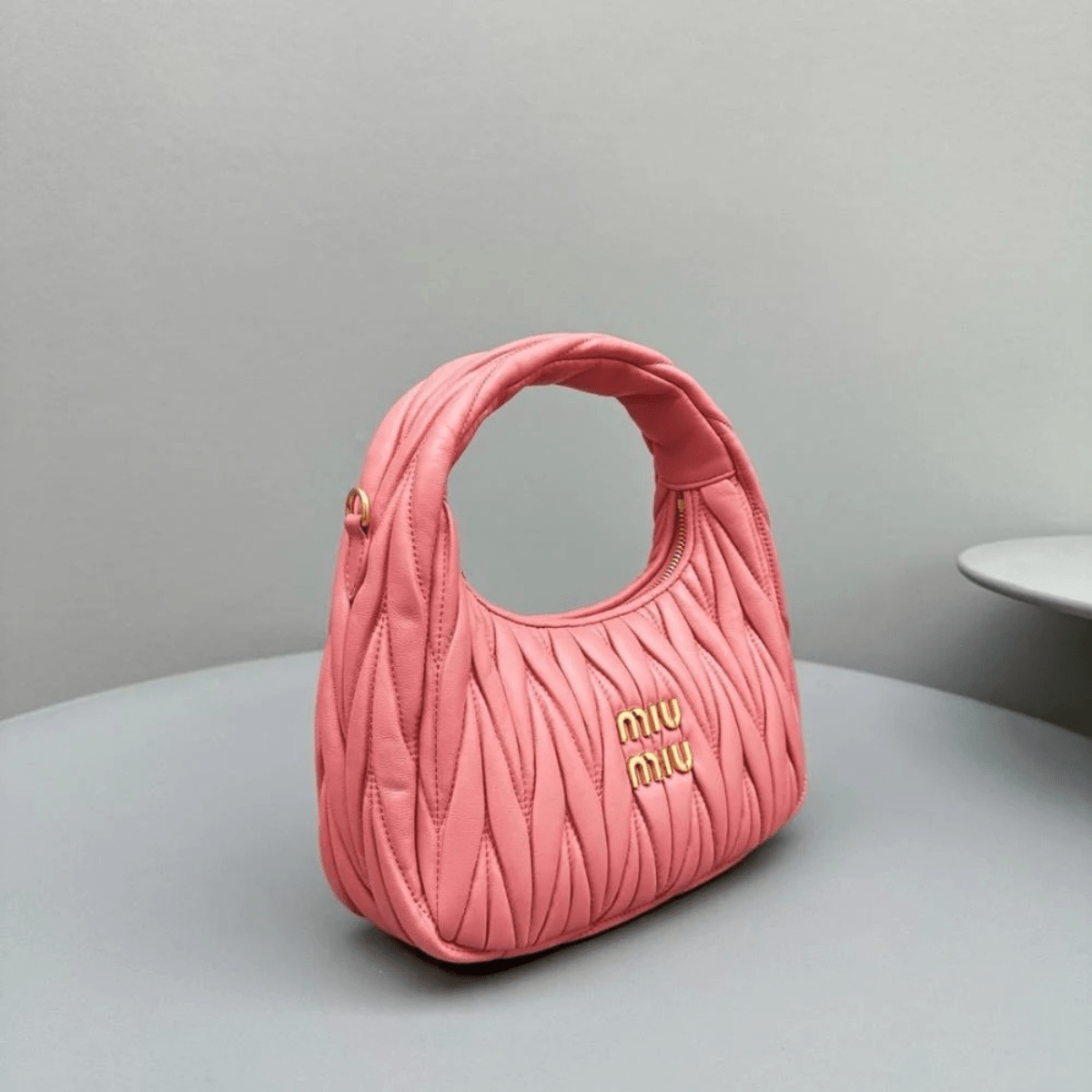 Miu Miu Wander Shoulder Bag in Matelassé Nappa Leather