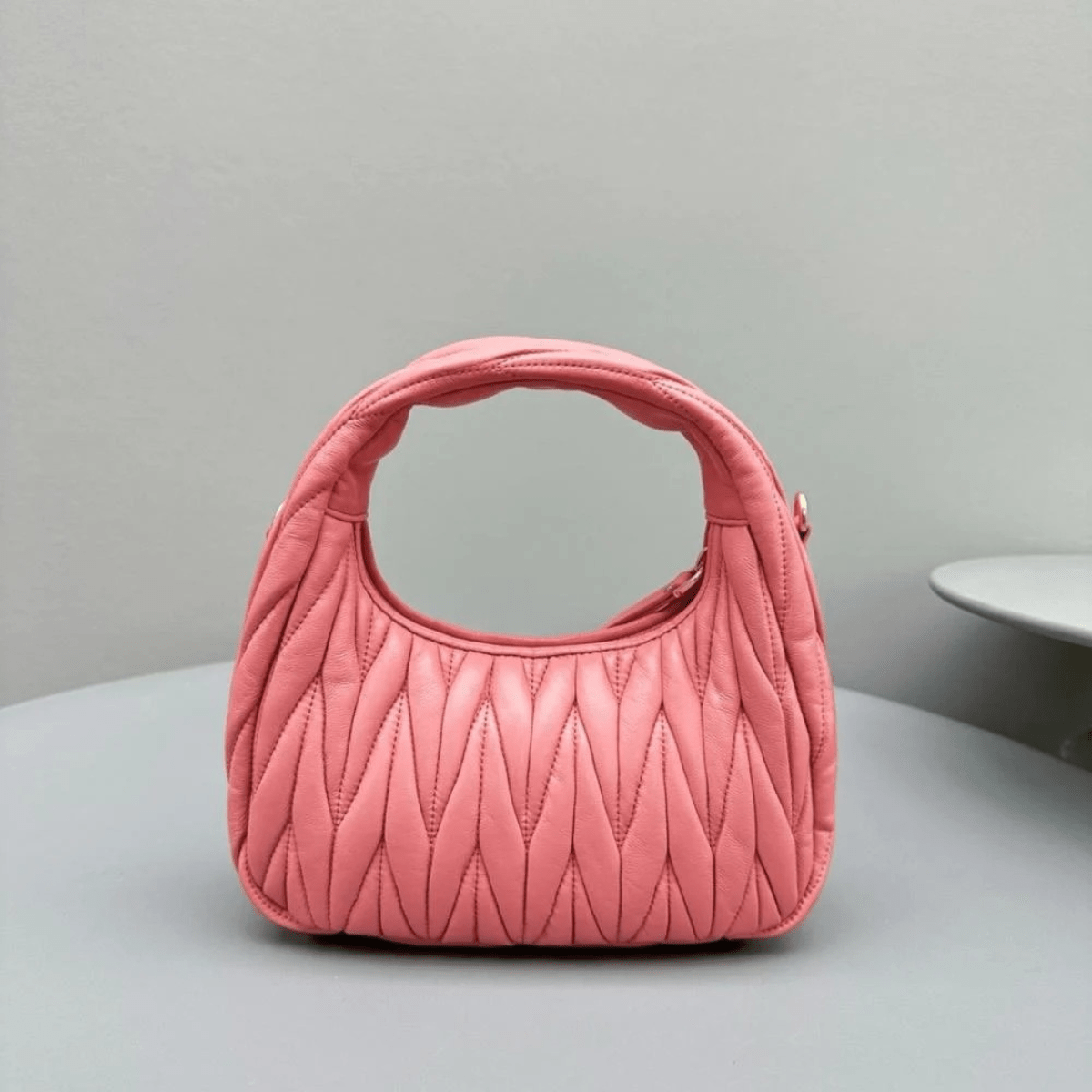 Miu Miu Wander Shoulder Bag in Matelassé Nappa Leather
