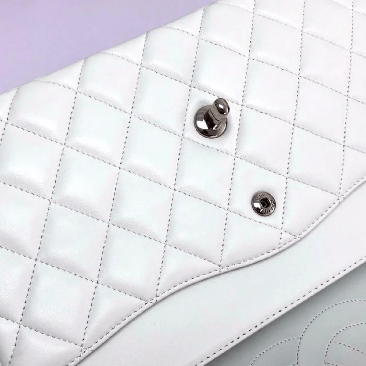 Chanel Classic Single Flap Bag Off White