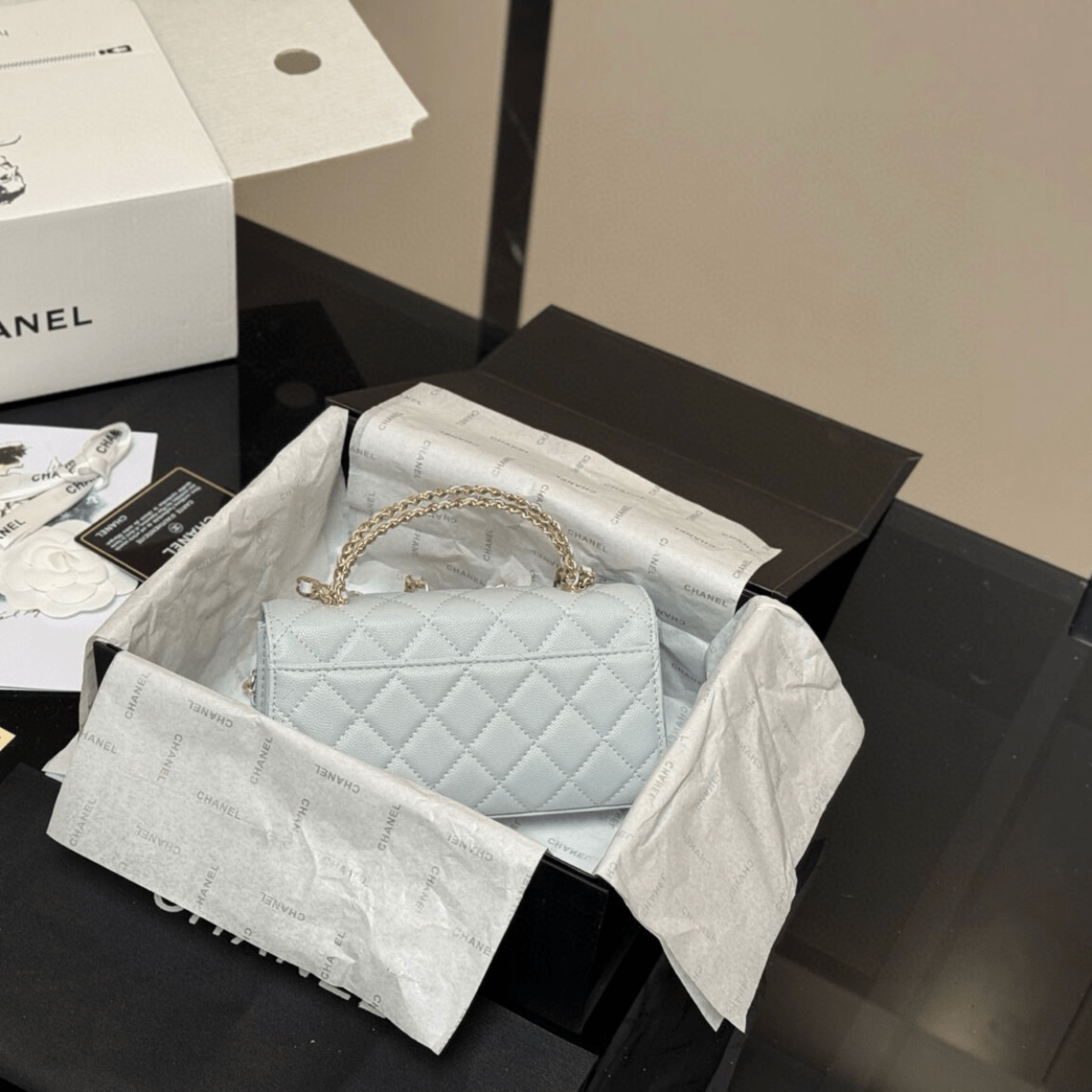 Chanel Classic Flap Ice Grey