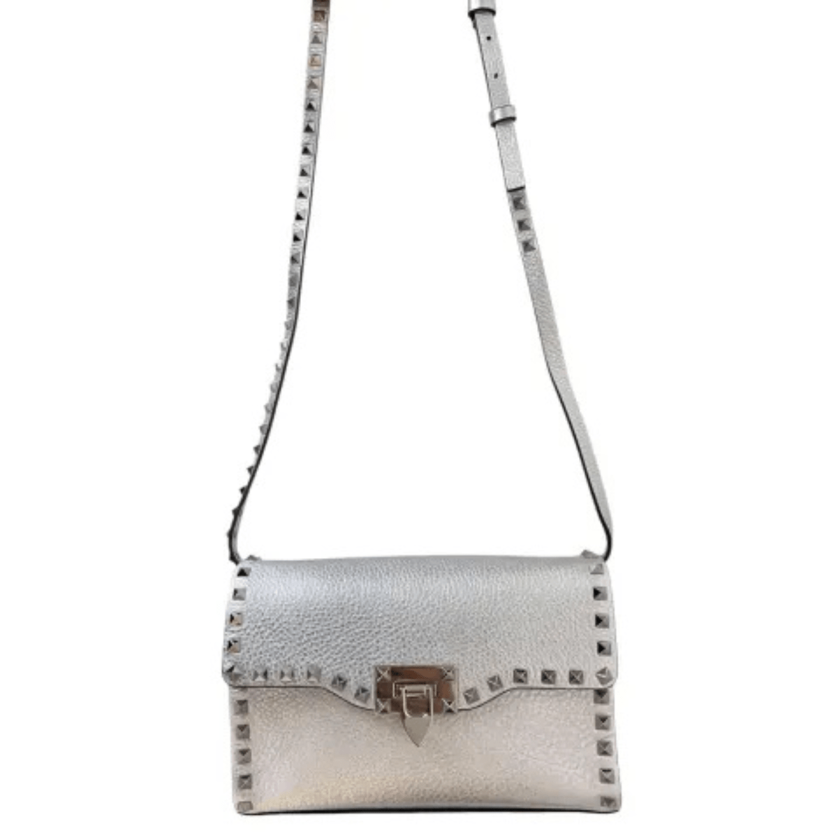 Valentino Rockstud Silver Bag & Pumps Set