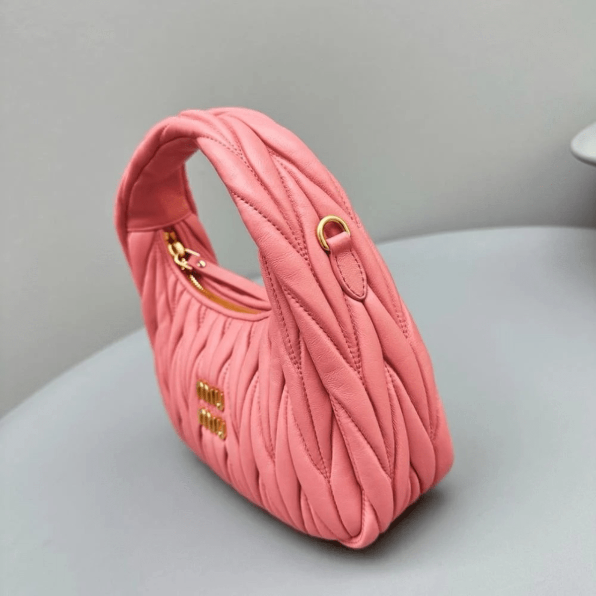 Miu Miu Wander Shoulder Bag in Matelassé Nappa Leather
