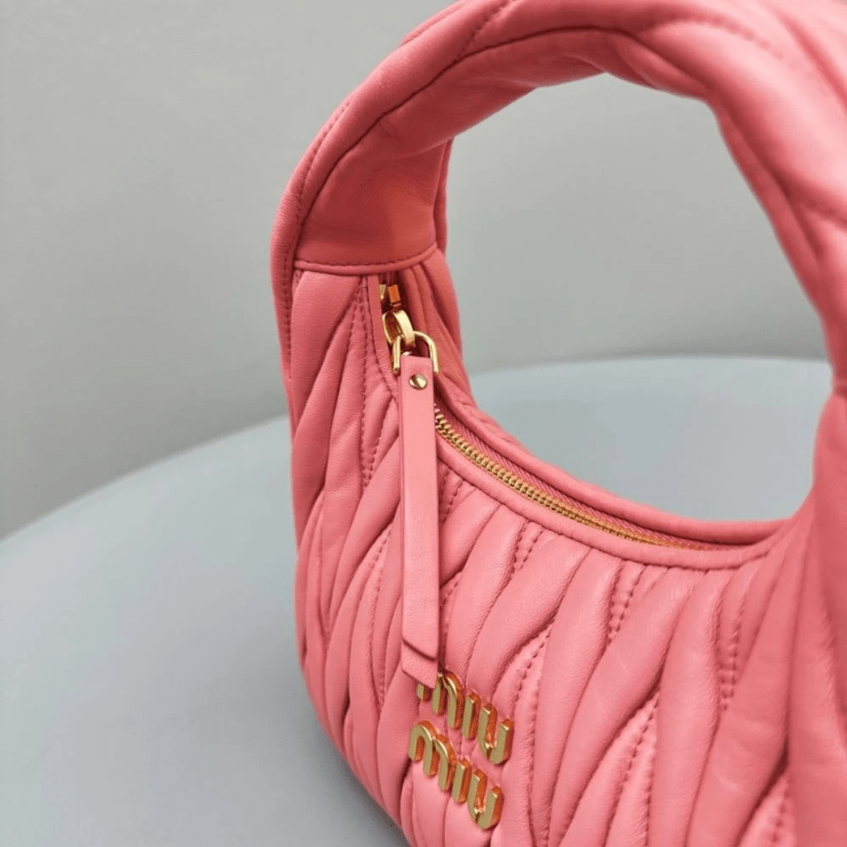 Miu Miu Wander Shoulder Bag in Matelassé Nappa Leather