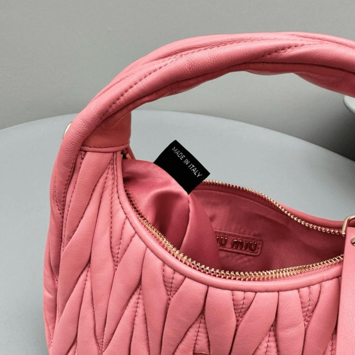Miu Miu Wander Shoulder Bag in Matelassé Nappa Leather