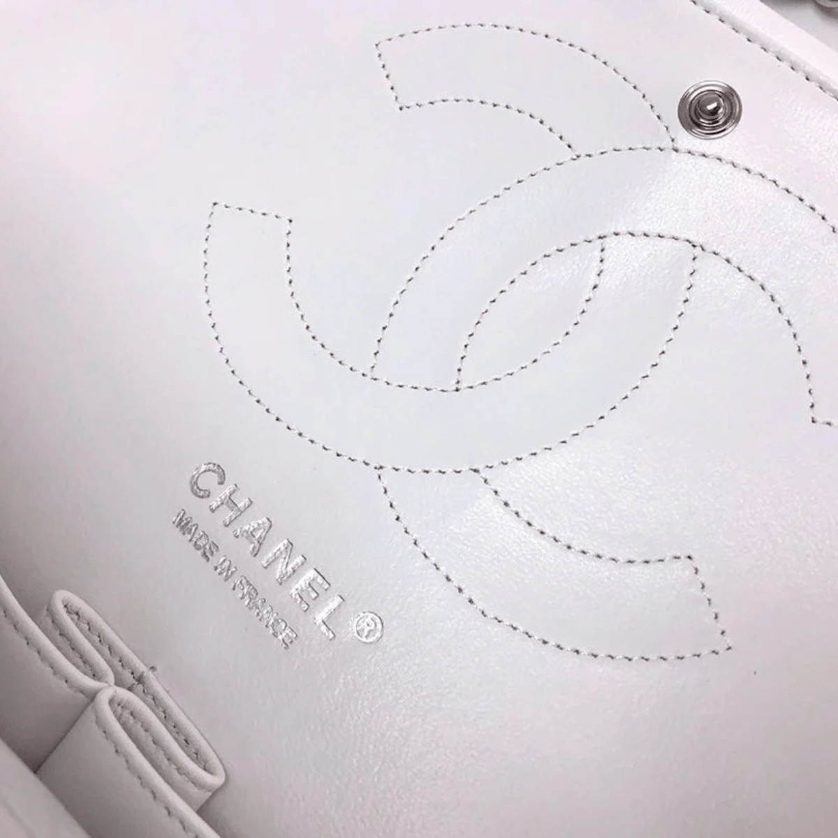 Chanel Classic Single Flap Bag Off White